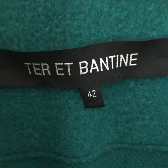 TER ET BANTINE Virgin Wool Blend Designer Maxi Dress Made in ITALY SZ S - Picture 8 of 12